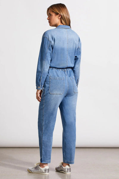 Tribal Lightweight Denim Jumpsuit With Pockets