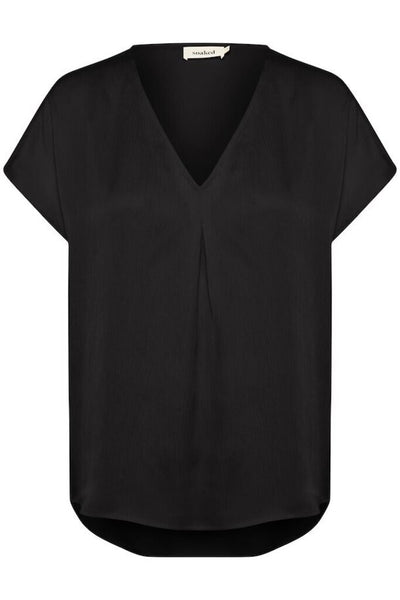 Soaked in Luxury 'Ioana' V-Neck Blouse - Black