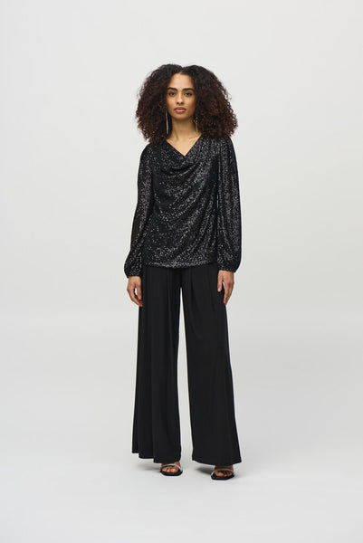 Joseph 244917 Sequin Cowl Neck Top