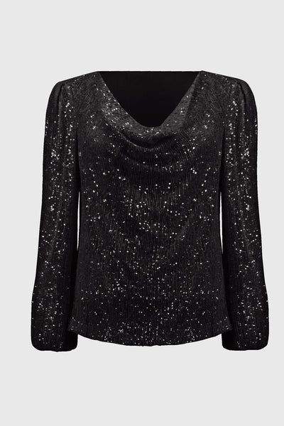 Joseph 244917 Sequin Cowl Neck Top