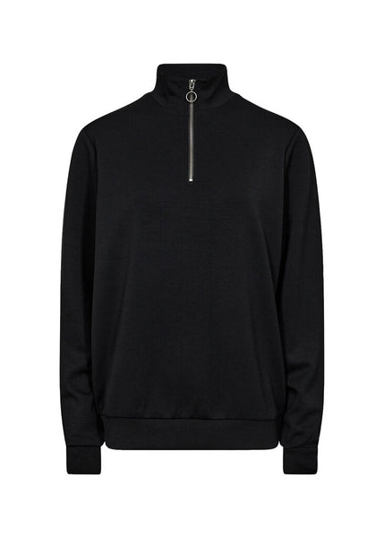 Soyaconcept 'Banu' 1/2 Zip Sweatshirt - Black