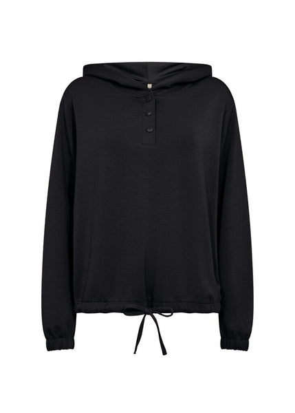 Soyaconcept 'Banu' Adjustable Waist Hoodie - Black