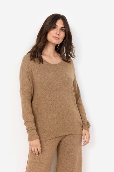 Soyaconcept 'Biara' Long Sleeve Top - Desert Brown