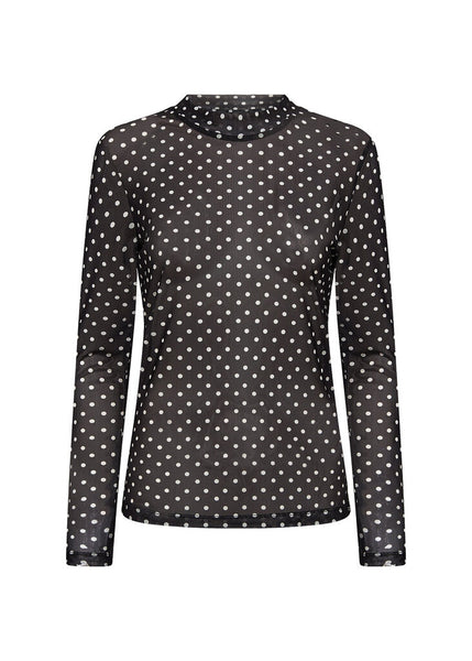 Soyaconcept 'Alda' Mesh Polka-Dot Top