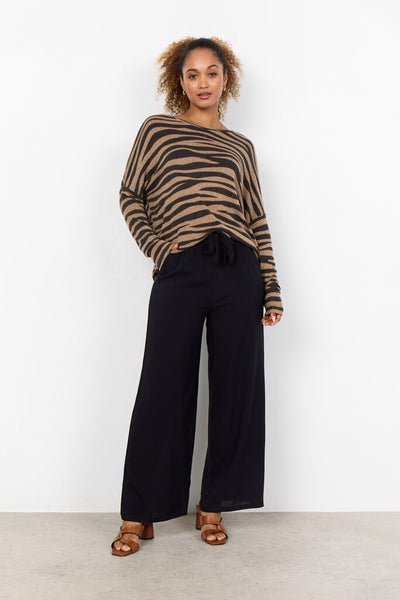 Soyaconcept 'Biara' Zebra Print Top - Desert Brown