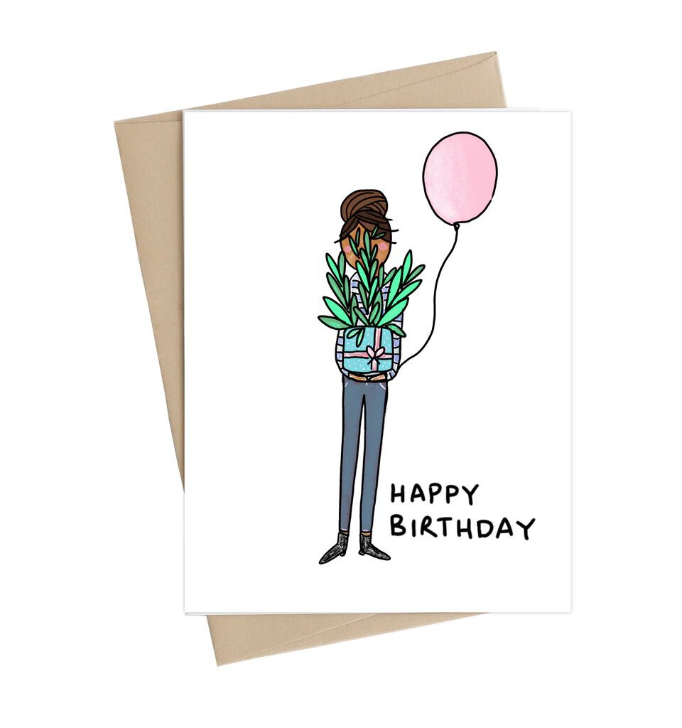 Little May Papery Birthday Girl Plant Card