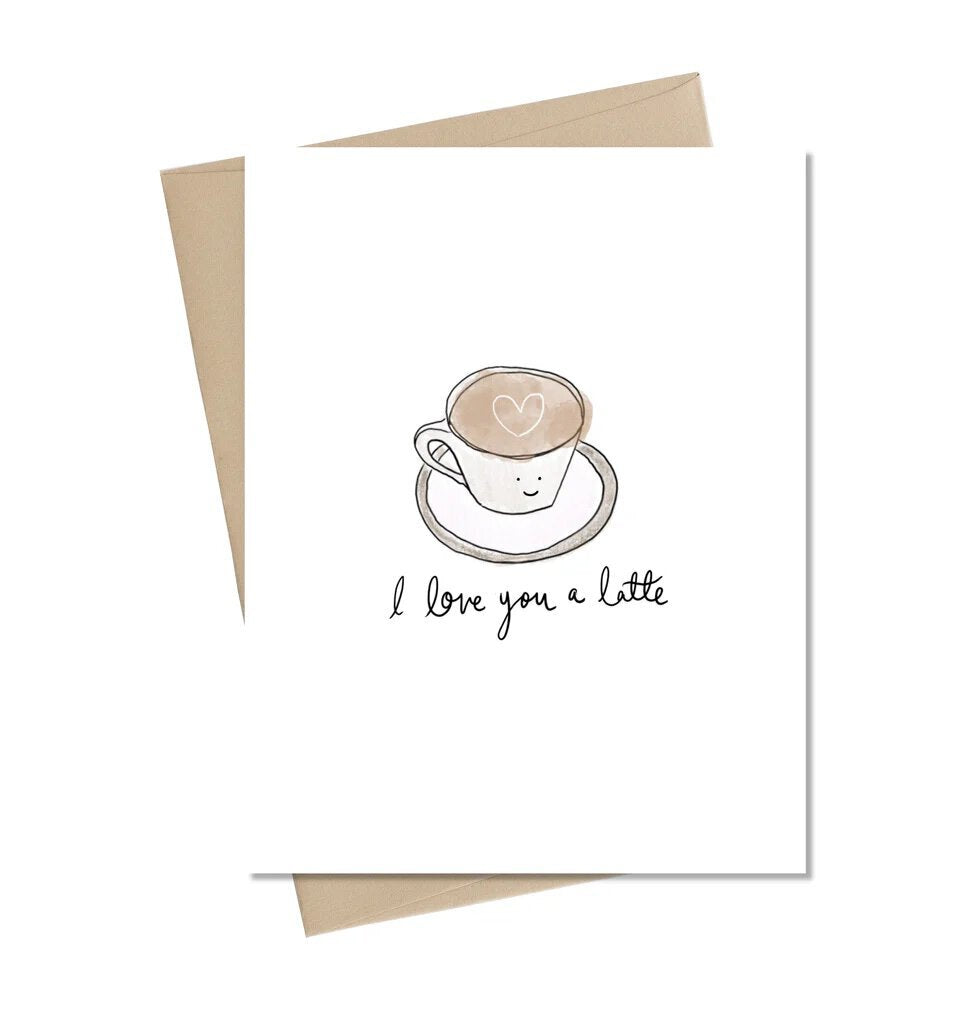 Little May Papery 'Love You A Latte' Greeting Card