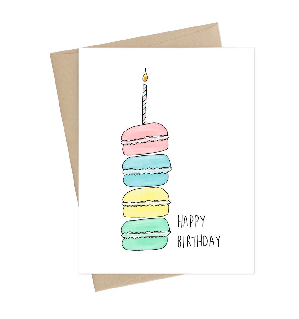 Little May Papery 'Macaron Happy Birthday' Greeting Card