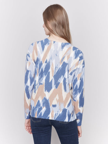 Charlie B Truffle Print Reversible Crewneck