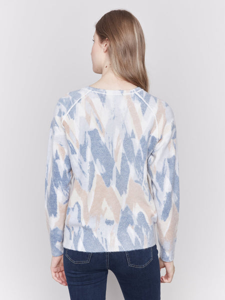 Charlie B Truffle Print Reversible Crewneck