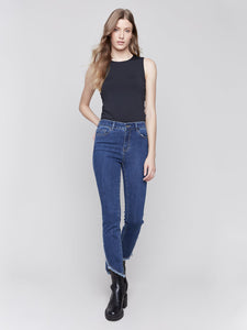 Charlie B Front Tulip Hem Jeans - Indigo