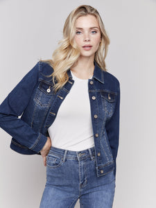 Charlie B Indigo Stretch Denim Jacket