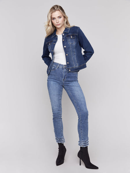 Charlie B Indigo Stretch Denim Jacket