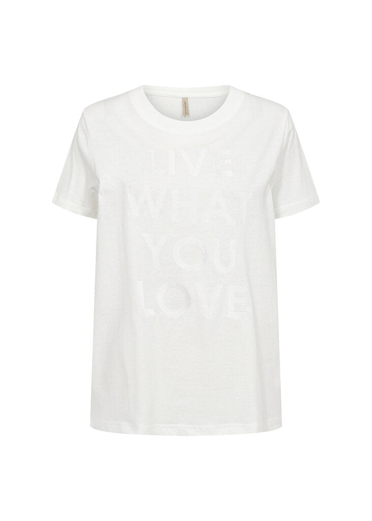 Soyaconcept 'Live What You Love' Tee - Off-White