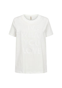 Soyaconcept 'Live What You Love' Tee - Off-White