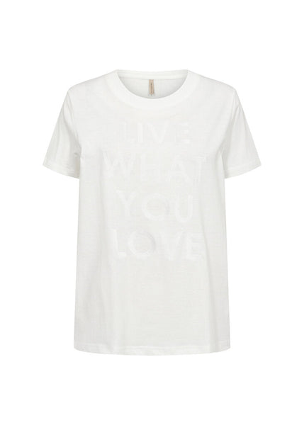 Soyaconcept 'Live What You Love' Tee - Off-White