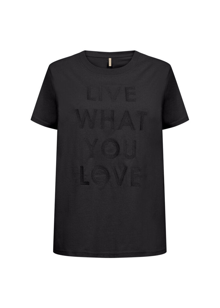 Soyaconcept 'Live What You Love Tee' - Black