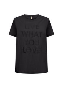 Soyaconcept 'Live What You Love Tee' - Black