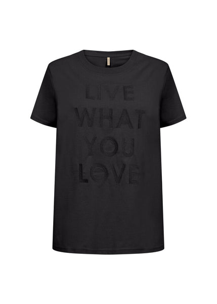 Soyaconcept 'Live What You Love Tee' - Black