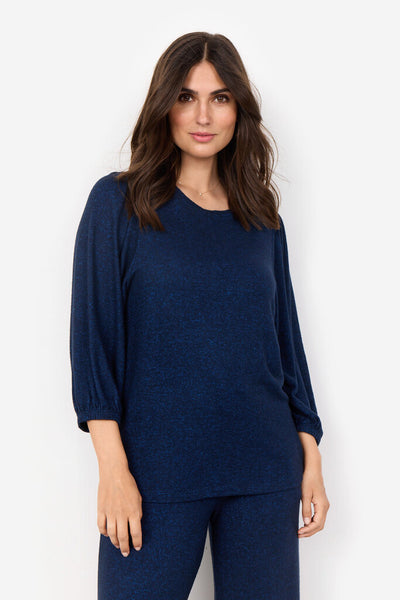 Soyaconcept 'Biara' Balloon Sleeve Top - Navy