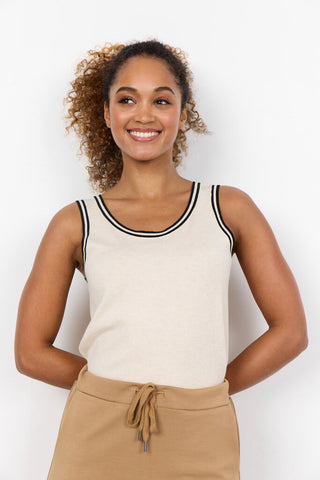 Soyaconcept 'Dollie' Contrast Trim Knit Tank