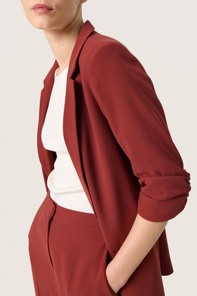 Soaked in Luxury 'Shirley' Blazer - Russet Brown