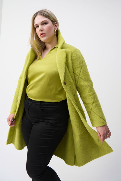 Joseph Ribkoff 233951 Wasabi Knit Coat