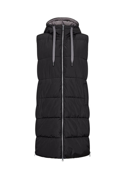 Soyaconcept 'Nina' Long Puffer Vest - Black