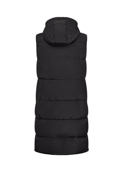 Soyaconcept 'Nina' Long Puffer Vest - Black