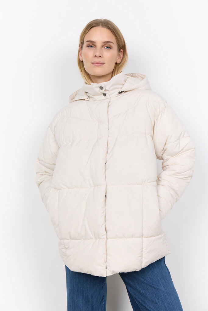 Soyaconcept 'Nina' Hooded Short Puffer Coat