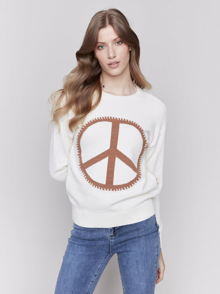 Charlie B Peace Sign Sweater