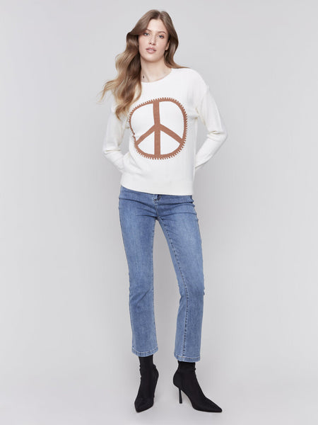 Charlie B Peace Sign Sweater