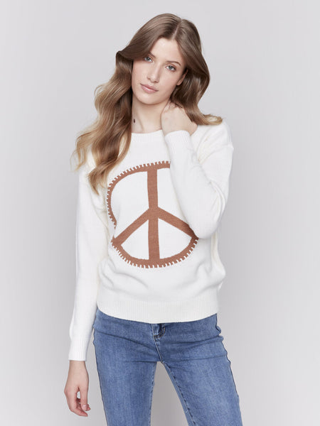 Charlie B Peace Sign Sweater