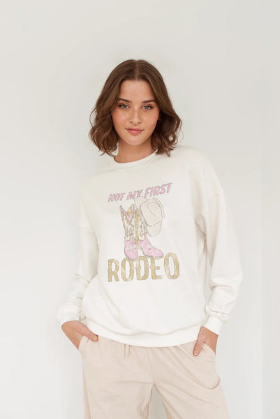 Dailystory 'Not My First Rodeo' Crewneck Sweatshirt