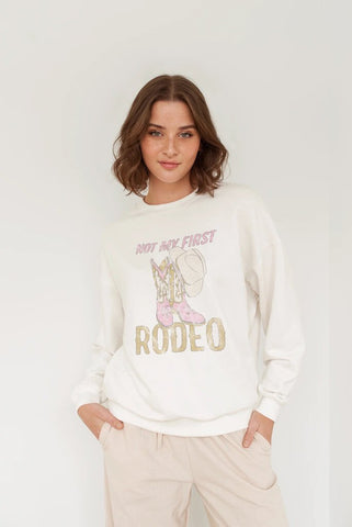 Dailystory 'Not My First Rodeo' Crewneck Sweatshirt