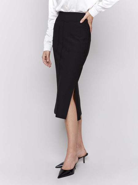 Charlie B Side Slit Midi Skirt