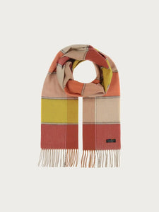 FRAAS Box Plaid Twill Cashmink Scarf - Spice Rout