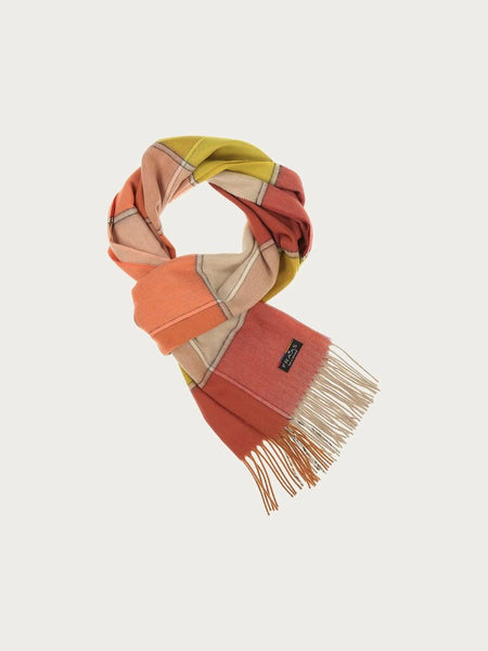 FRAAS Box Plaid Twill Cashmink Scarf - Spice Rout