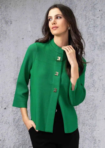 Alison Sheri Kelly Green Knit Short Jacket