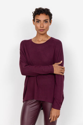 Soyaconcept 'Biara' Long Sleeve Top - Wine