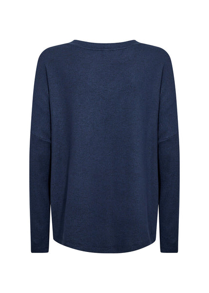 Soyaconcept 'Biara' V-Neck Top - Blue Iris