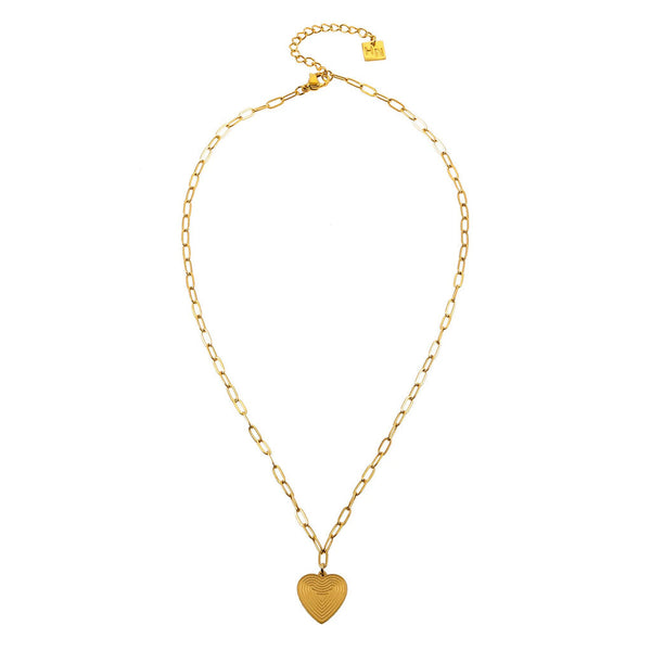 Hackney Nine 'Alara' Heart Pendant Necklace - Gold
