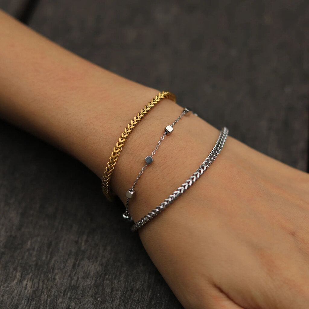 Hackney Nine 'Billie' Cuban Link Chain Bracelet - Silver