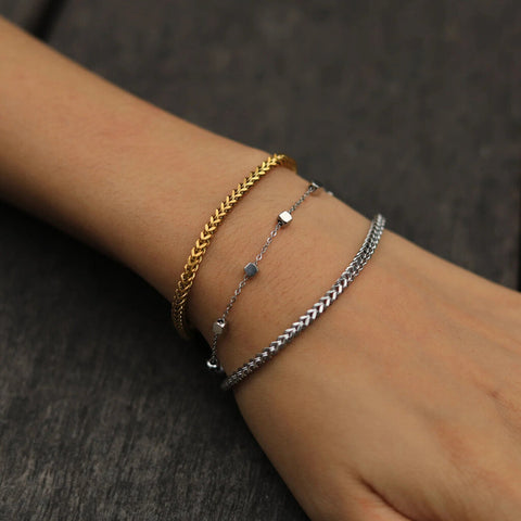 Hackney Nine 'Billie' Cuban Link Chain Bracelet - Silver