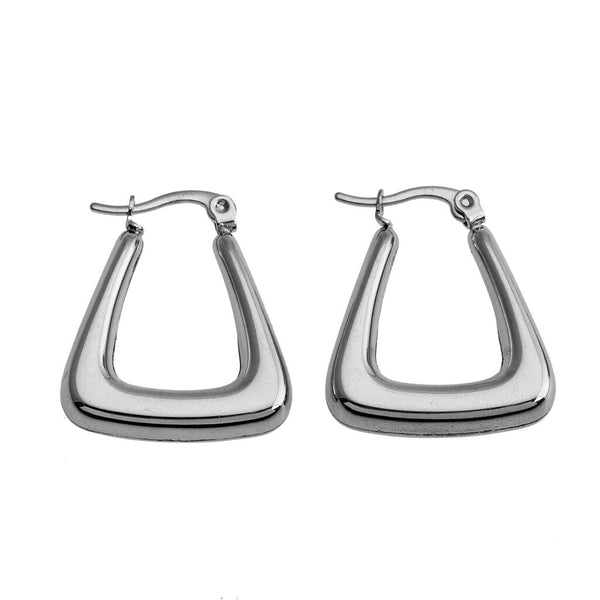 Hackney Nine 'Anika' Chunky Triangle Hoops - Silver