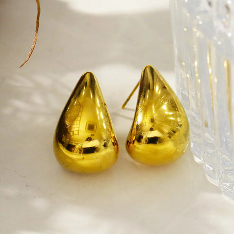 Hackney Nine 'FORIA' Tear Drop Stud Earrings - Gold