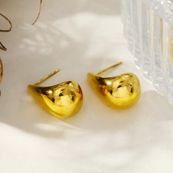 Hackney Nine 'Foria' Tear Drop Stud Earrings - Gold