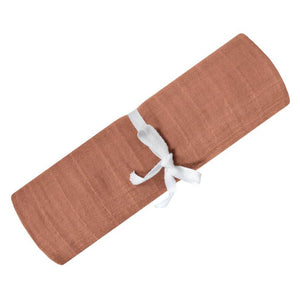 Perlimpinpin Cotton Muslin Swaddle - Cinnamon