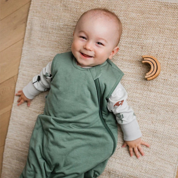 Perlimpinpin Quilted Bamboo Sleep Sack - Hunter Green