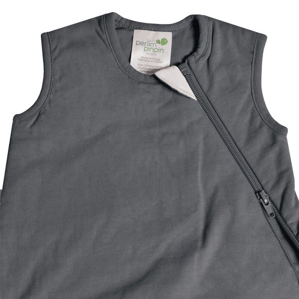 Perlimpinpin Quilted Bamboo Sleep Sack - Charcoal